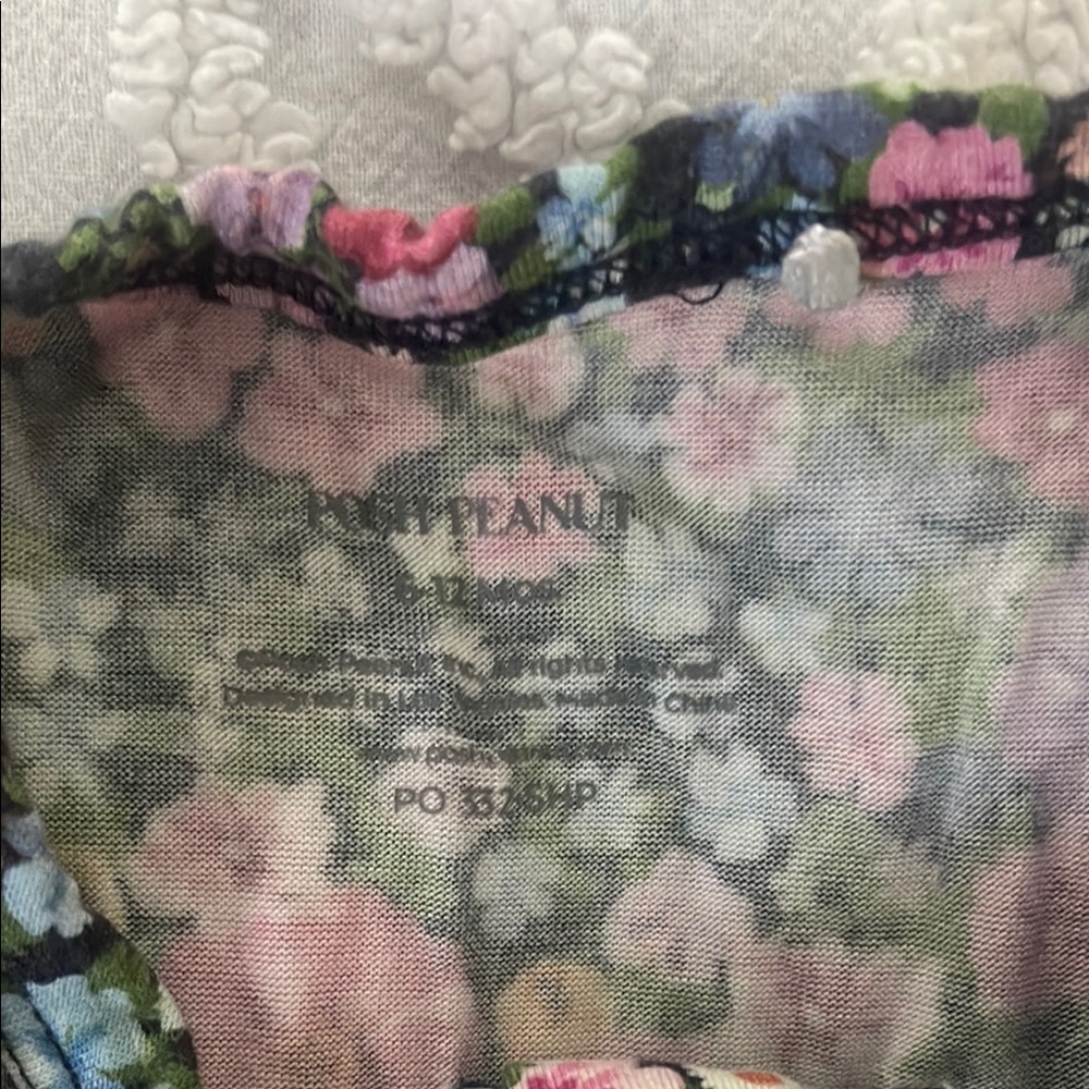 Floral Long Sleeve Posh Peanut Baby Romper - Picture 3 of 5